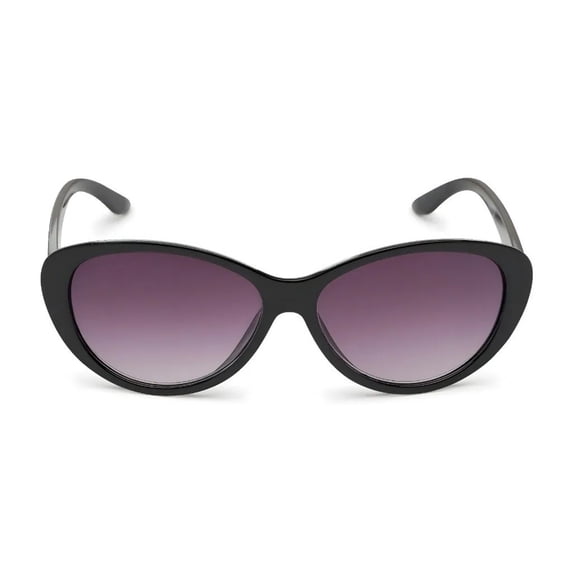 Women’s Cat-Eye Reading Sunglasses with Full Magnification & UV Protection - Stylish Outdoor Readers - Jet - 1.00