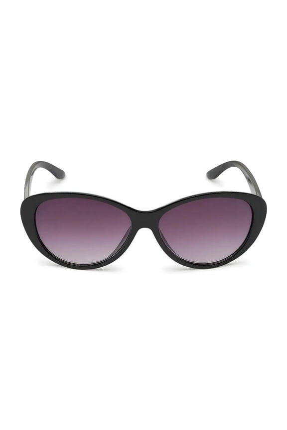 Women’s Cat-Eye Reading Sunglasses with Full Magnification & UV Protection - Stylish Outdoor Readers - Jet - 2.25
