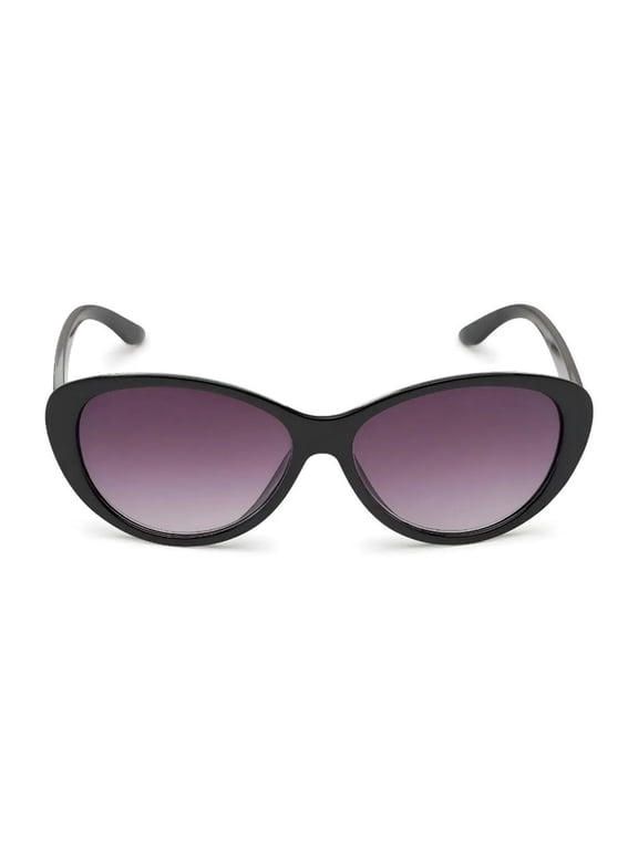 Women’s Cat-Eye Reading Sunglasses with UV Protection - Stylish Outdoor Readers - Jet - 2.75
