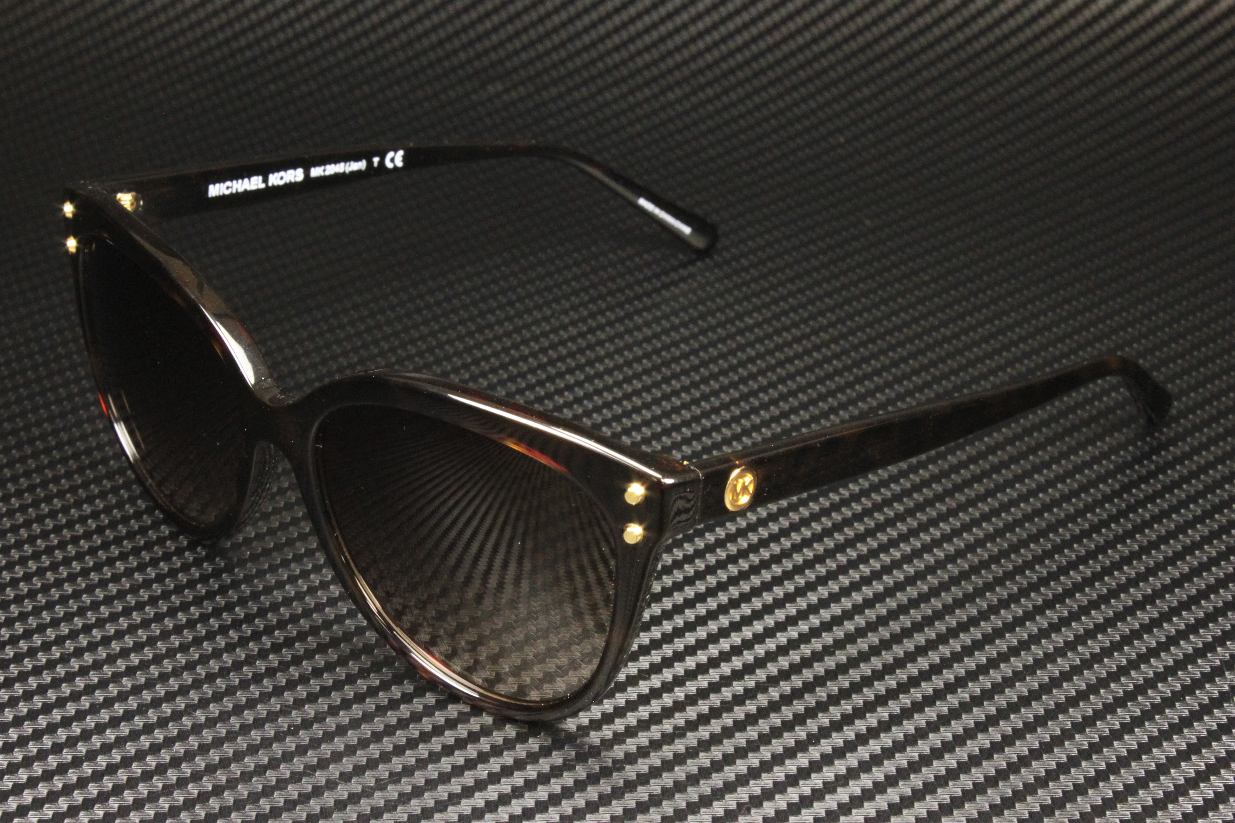 MICHAEL KORS Women\'s Black Cat-Eye Sunglasses with Gold Trim Michael Kors MK2158 sunglasses for women in Black Clear main image 3