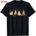 thumbnail image 1 of Women's Cat Graphic Comfortable T Shirt Top Casual Breathable Short Sleeve Round Neck Top Black S-5XL, 1 of 5