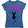 thumbnail image 1 of Women's Cat Mom Hilarious Crazy Cat Lady Kittens Stretching for Ladies T-Shirt, 1 of 4