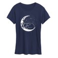 thumbnail image 1 of Instant Message - Cat Nap Moon - Women's Short Sleeve Graphic T-Shirt, 1 of 5