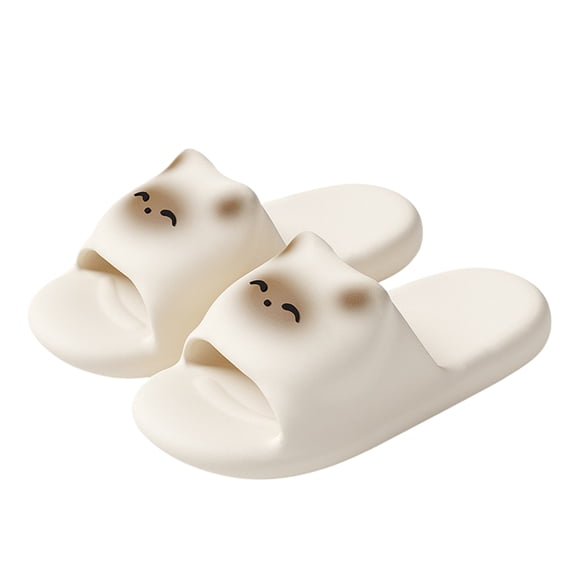 Women's Cat Slippers | Cartoon Cute Cat Shaped Sandals | Non-Slip Sole Bathing Slippers for Casual, Everyday Wear, Beach, Gym, Pool