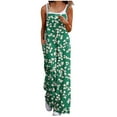 thumbnail image 1 of Women's Causal Jumpsuits Loose Fit Sleeveless Overalls Fashion Floral Print Adjustable Strap Rompers with Pockets, 1 of 4