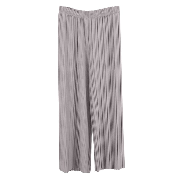 Annhoo Spring Pants for Women Drawstring Wide Leg High Waist Plain Trouser with Pocket Summer Lightweight Clothes