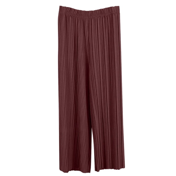 Annhoo Women Baggy Pants Loose Casual Solid Color Drawstring Trouser with Pocket Trendy Spring Clothes