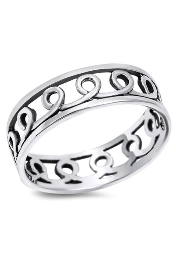 Women's Celtic Eternity Ring .925 Sterling Silver Band Jewelry Female Male Unisex Size 4