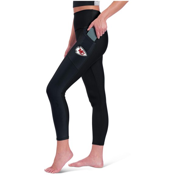 Women's Certo  Black Kansas City Chiefs High Waist Two-Pocket Leggings
