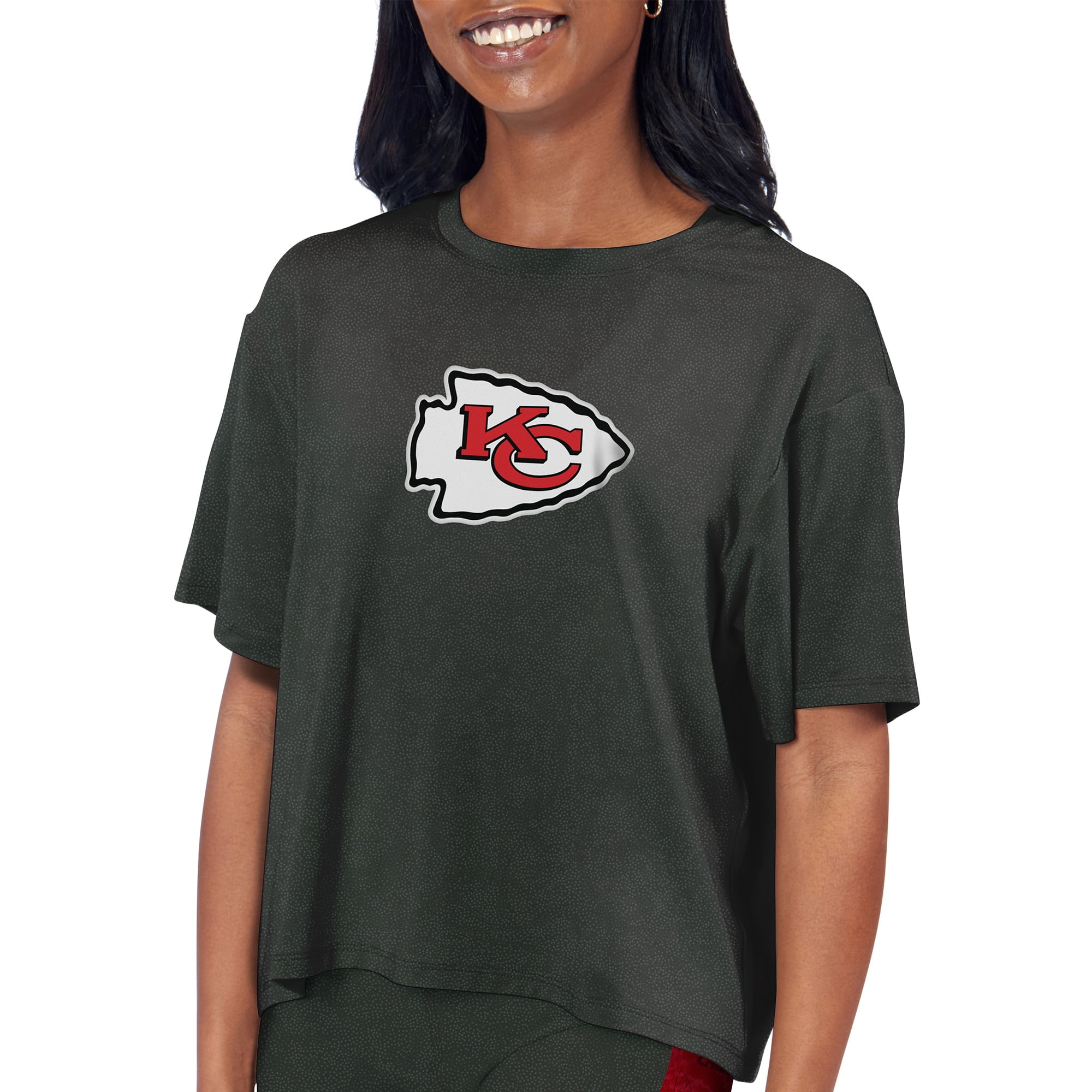 Women’s Certo Charcoal Kansas City Chiefs Cropped T-Shirt - Walmart.com