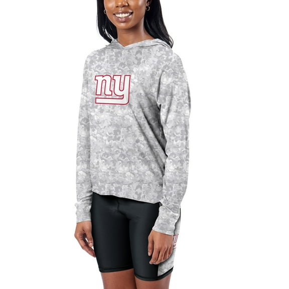 Women's Certo Gray New York Giants Session Pullover Hoodie