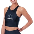 thumbnail image 1 of Women's Certo Navy Dallas Cowboys High Neck Midi Bra, 1 of 2