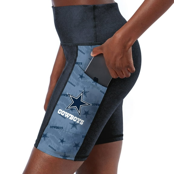 Women's Certo Navy Dallas Cowboys High Waist Two-Pocket Biker Shorts
