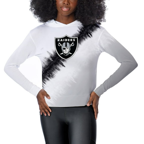 Women's Certo White Las Vegas Raiders Rundown Lightweight Pullover Hoodie