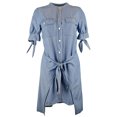 thumbnail image 1 of Women's Chambray Wrap Around Shirt Dress, 1 of 4