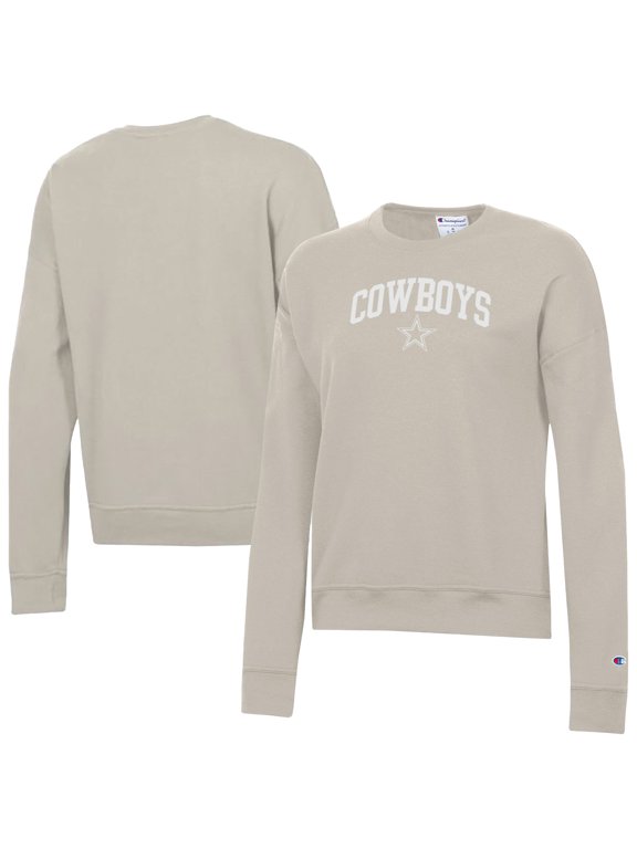 Women's Champion Beige Dallas Cowboys Powerblend Cocoa Butter Fleece Sweatshirt