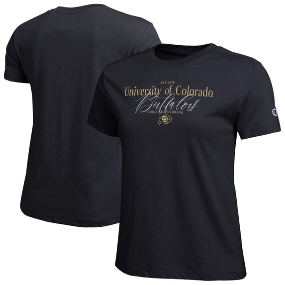 Women's Champion Black Colorado Buffaloes Lifestyle T-Shirt