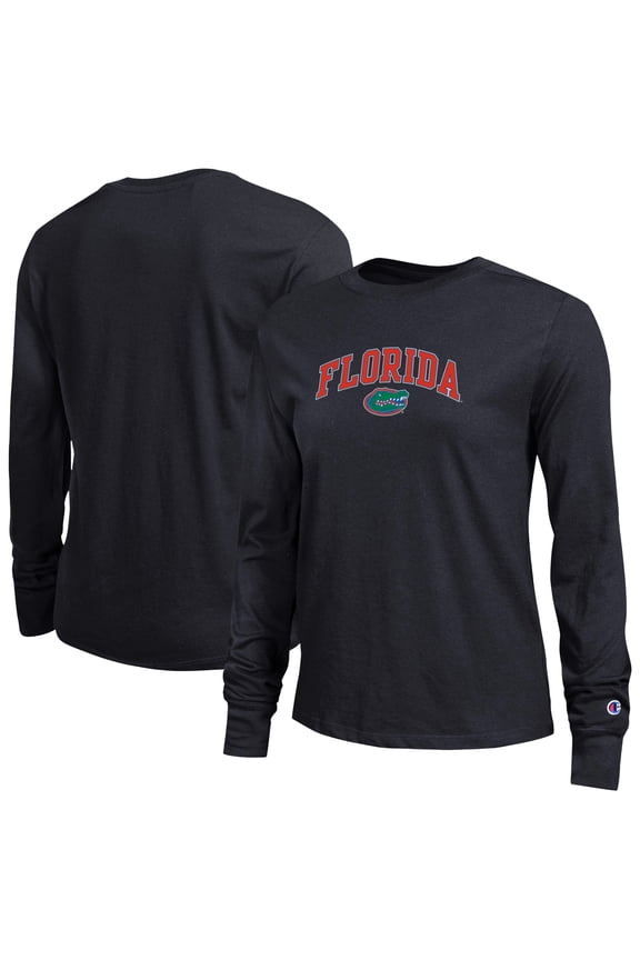 Women's Champion Black Florida Gators Arch Over Logo Long Sleeve T-Shirt
