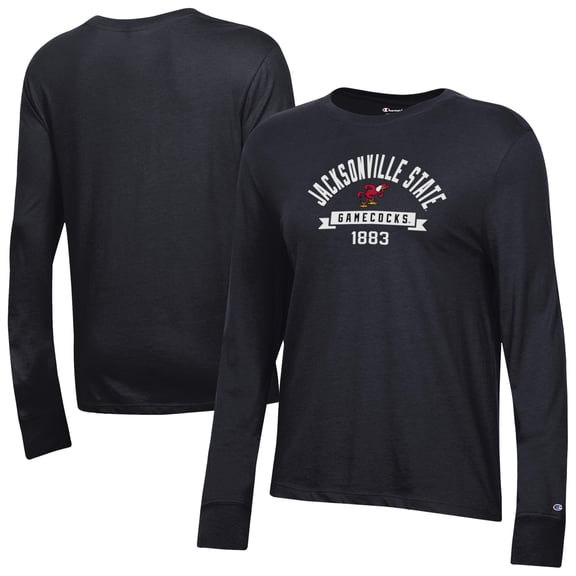 Women's Champion Black Jacksonville State Gamecocks Core Long Sleeve T-Shirt
