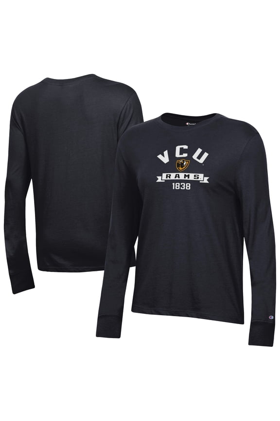Women's-Champion  Black VCU Rams Core Long Sleeve T-Shirt