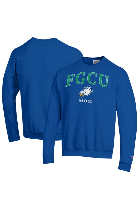Women's Champion Blue Florida Gulf Coast Eagles Arch Mom Eco Powerblend Sweatshirt