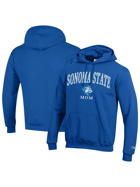 Women's Champion Blue Sonoma State Seawolves Arch Mom Eco Powerblend Hoodie