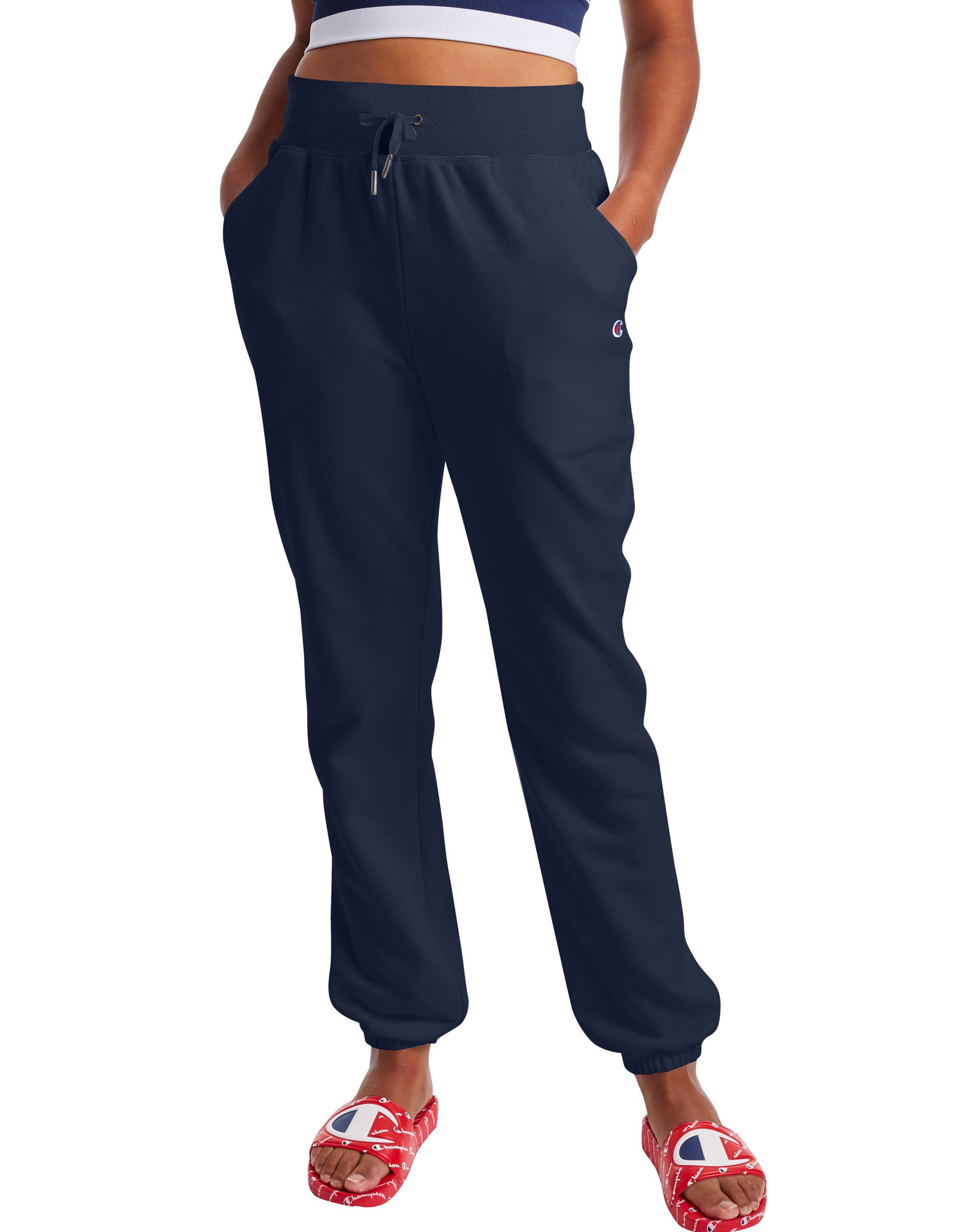 Champion Womens Campus French Terry Sweatpants, XL, Athletic Navy