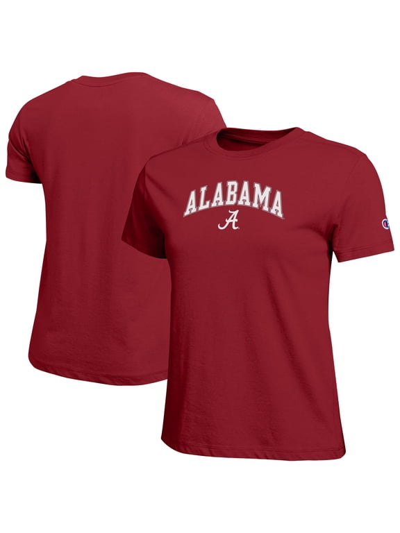 Women's Champion Crimson Alabama Crimson Tide Arched Over Logo T-Shirt