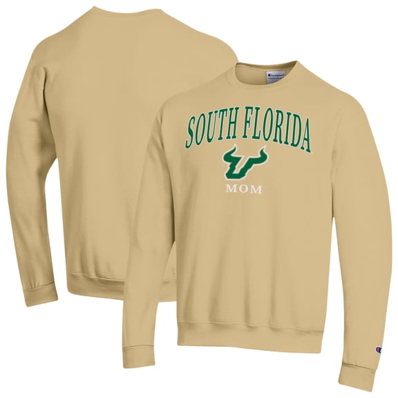 Women's Champion Gold South Florida Bulls Arch Mom Eco Powerblend Sweatshirt