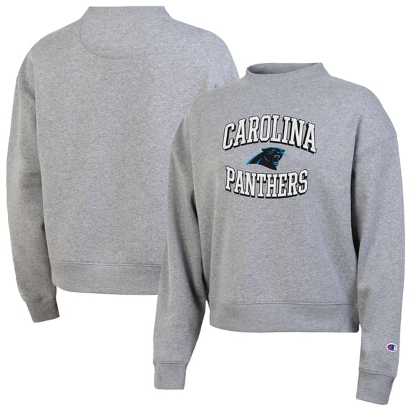 Women's Champion Gray Carolina Panthers Triumph Tri-Blend Sweatshirt