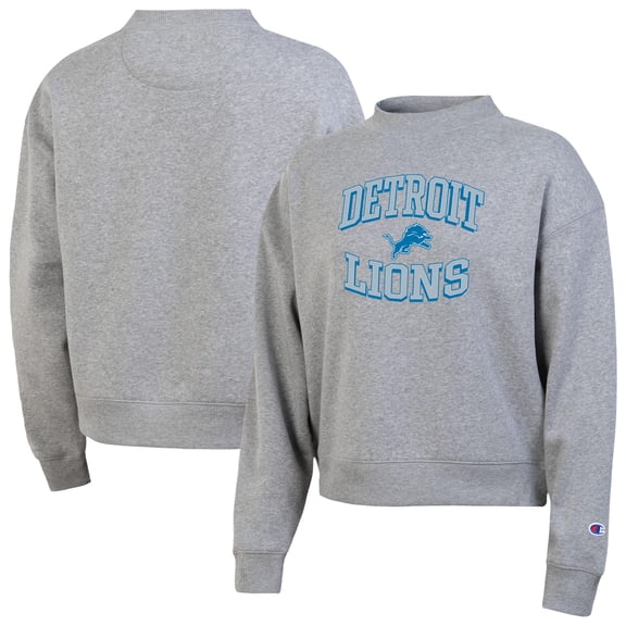 Women's Champion Gray Detroit Lions Triumph Tri-Blend Sweatshirt