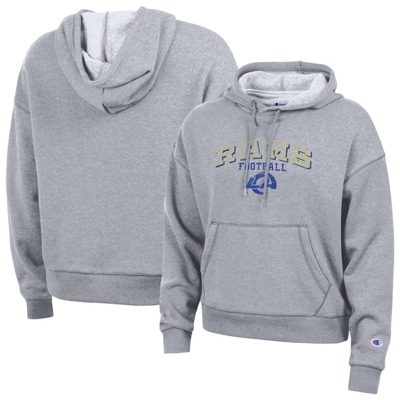 Women's Champion Gray Los Angeles Rams Triumph Tri-Blend Hoodie