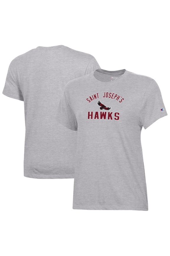 Women's Champion  Gray Saint Joseph's Hawks Core T-Shirt