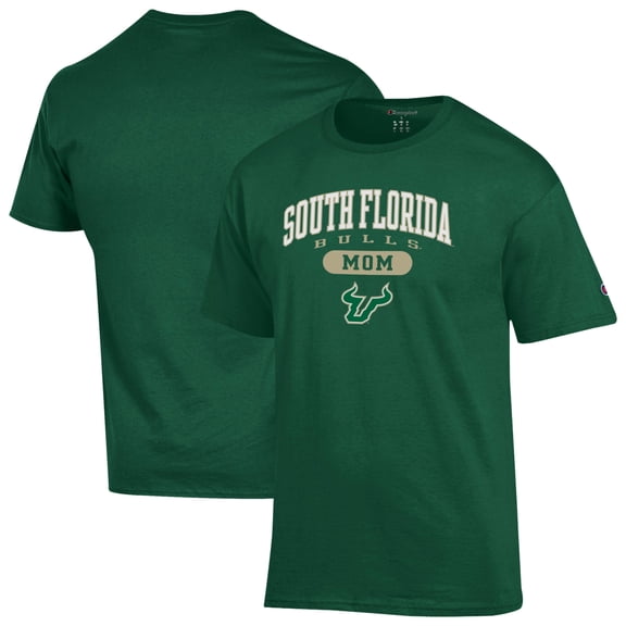 Women's Champion Green South Florida Bulls Mom Pill Box Jersey T-Shirt