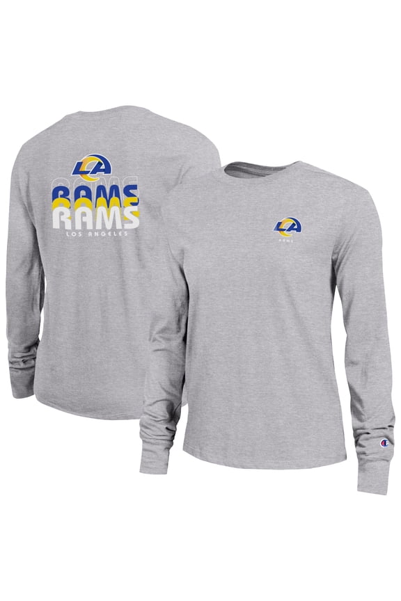 Women's Champion Heather Gray Los Angeles Rams Core Long-Sleeve T-Shirt