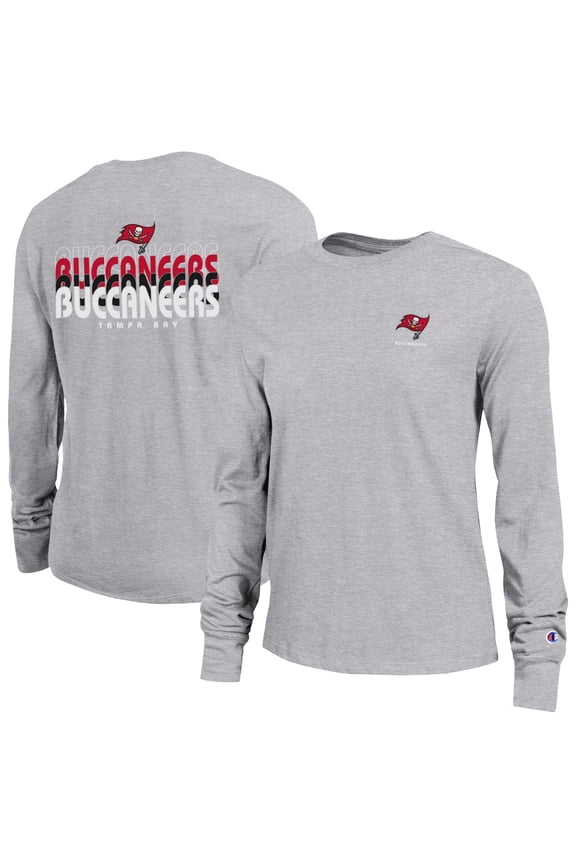 Women's Champion Heather Gray Tampa Bay Buccaneers Core Long-Sleeve T-Shirt