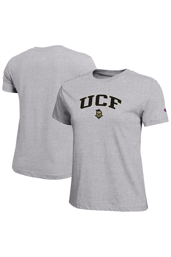 Women's Champion Heather Gray UCF Knights Arched Over Logo T-Shirt