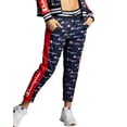 thumbnail image 1 of Women's Champion Life Tricot Slim Track Pants, All Over Logo Script Multi Scale Navy XS, 1 of 1