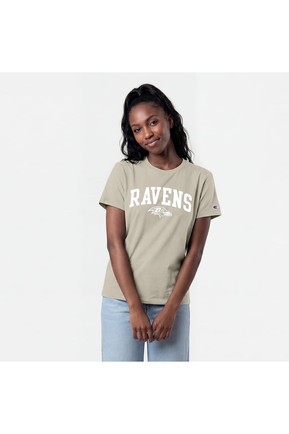 Women's Champion Light Brown Baltimore Ravens Cocoa Butter T-Shirt