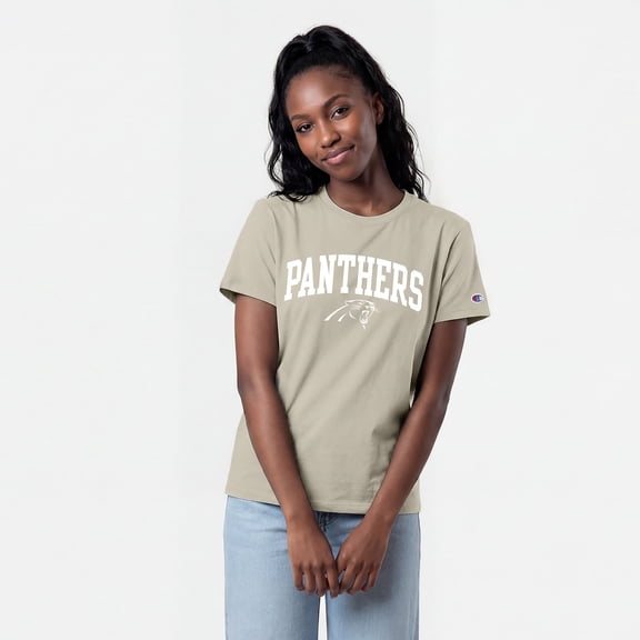 Women's Champion  Light Brown Carolina Panthers Cocoa Butter T-Shirt