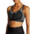 thumbnail image 1 of Women's Champion Motion Control Zip Front Sports Bra Black 40C, 1 of 4