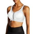 thumbnail image 1 of Women's Champion Motion Control Zip Front Sports Bra White 40D, 1 of 4
