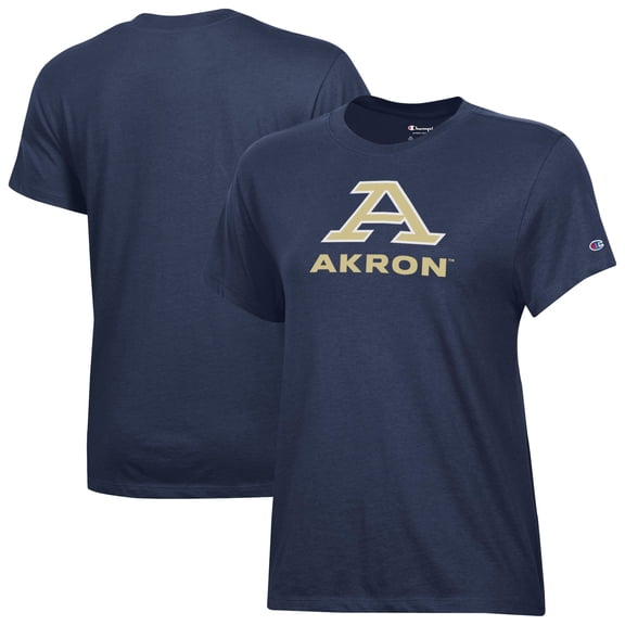 Women's Champion Navy Akron Zips Core T-Shirt