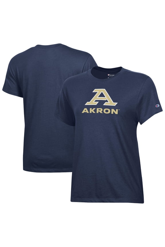 Women's Champion  Navy Akron Zips Core T-Shirt