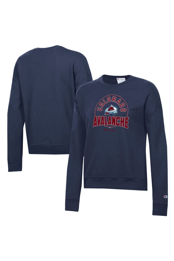 Women's Champion Navy Colorado Avalanche Powerblend Pullover Sweatshirt