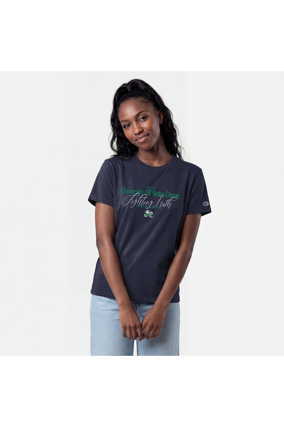 Women's Champion Navy Notre Dame Fighting Irish Lifestyle T-Shirt