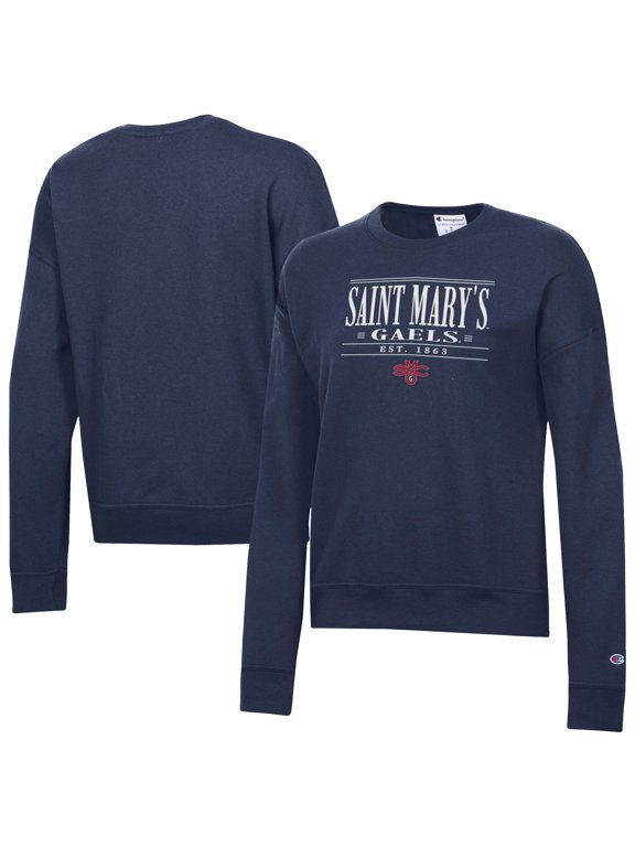 Women's-Champion Navy Saint Mary's Gaels Powerblend Pullover Sweatshirt
