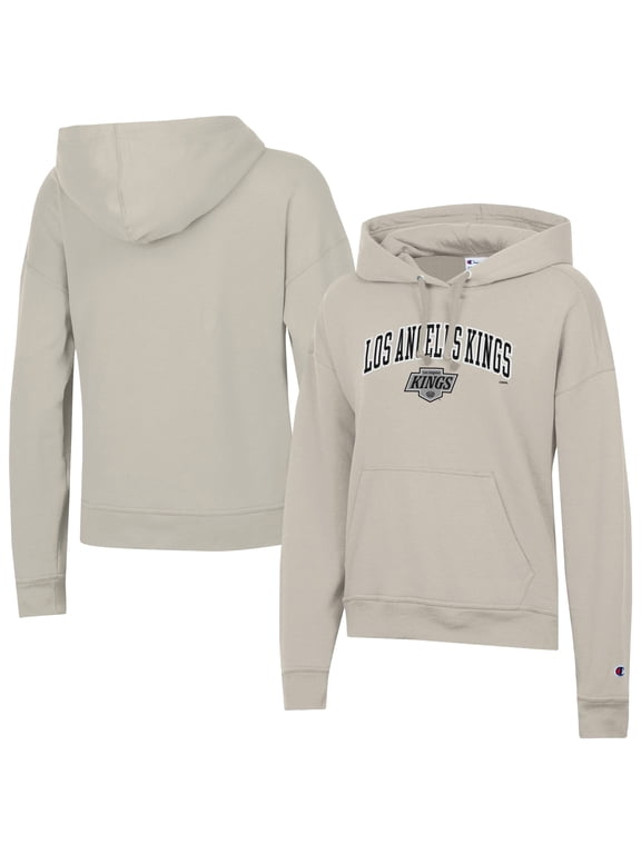 Women's Champion Oatmeal Los Angeles Kings Arch Logo Hoodie