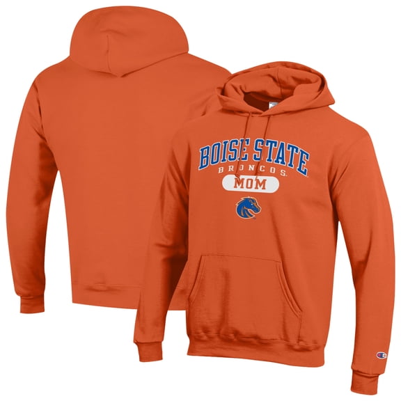 Women's Champion Orange Boise State Broncos Mom Pill Box Eco Powerblend Hoodie