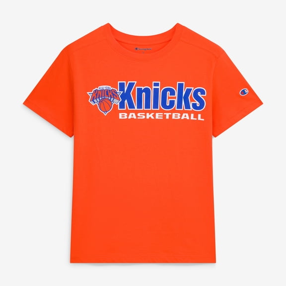 Women's Champion Orange New York Knicks Basketball T-Shirt